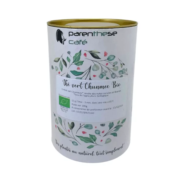 Thé vert Chunmee Bio 2 Thé vert Chunmee Bio Parenthese Café